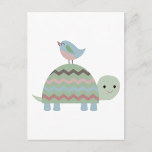 TURTLE AND BIRD POSTCARD
