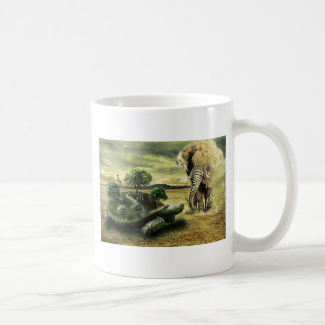 TURTLE AND ELEPHANT COFFEE MUG (Right)