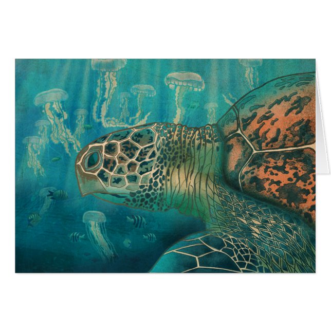 Turtle and jellyfish (Front Horizontal)