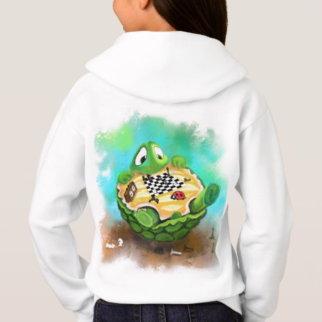 Turtle and Ladybug Playing Chess - Cartoon Drawing (Back)