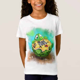Turtle and Ladybug Playing Chess - Cartoon Drawing T-Shirt