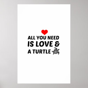TURTLE AND LOVE POSTER