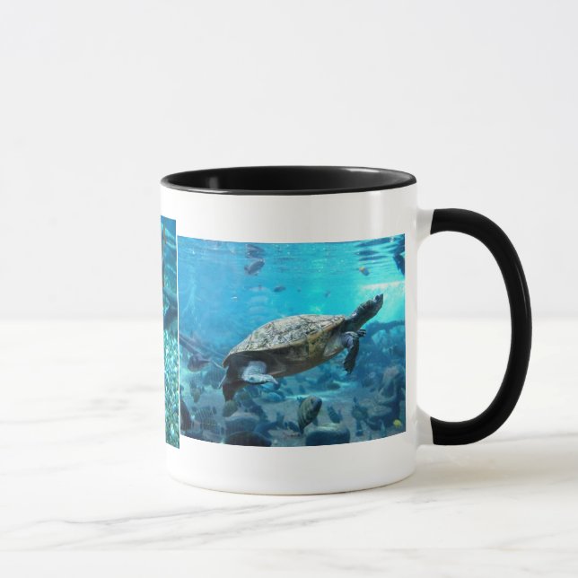 Turtle and shoal of fish mug (Right)