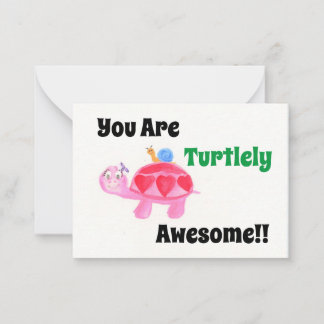 Turtle and Snail Awesome Valentine Card
