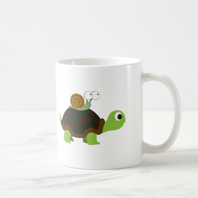 Turtle and Snail Coffee Mug (Right)
