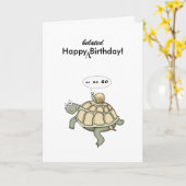 Turtle and snail Go Go Go. Happy Belated Birthday! Card (Yellow Flower)
