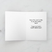 Turtle and snail Go Go Go. Happy Belated Birthday! Card (Inside)