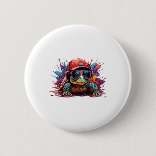 turtle animal art I cool cute turtle 6 Cm Round Badge