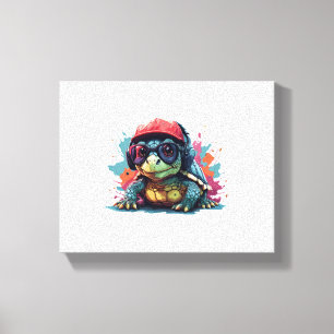 turtle animal art I cool cute turtle  Canvas Print