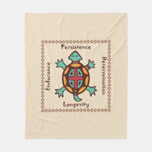 Turtle animal spirit fleece blanket