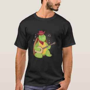 Turtle Animals Playing Banjos Music Strings Instru T-Shirt