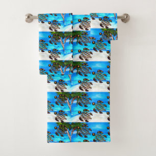 Turtle Art Bath Towel Set
