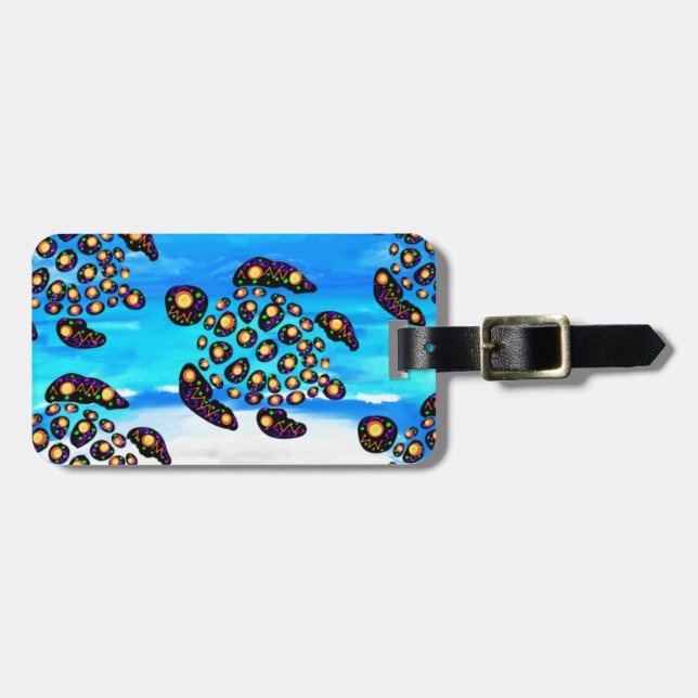Turtle Art Luggage Tag (Front Horizontal)