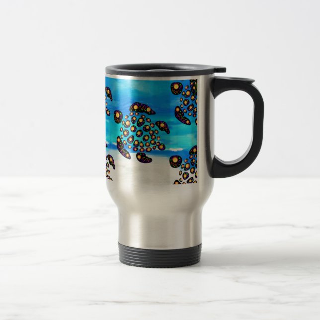 Turtle Art Travel Mug (Right)