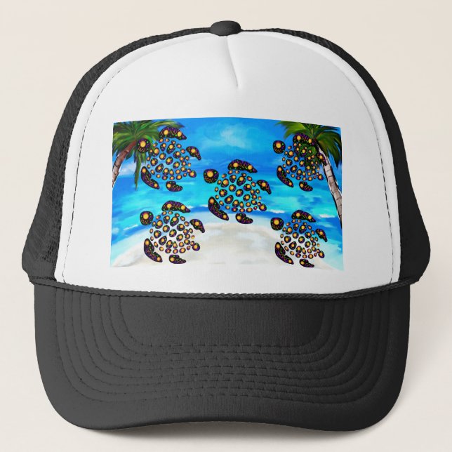 Turtle Art Trucker Hat (Front)