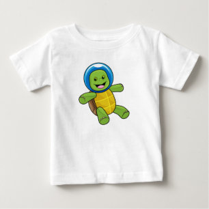 Turtle as Astronaut with Glass ball Baby T-Shirt