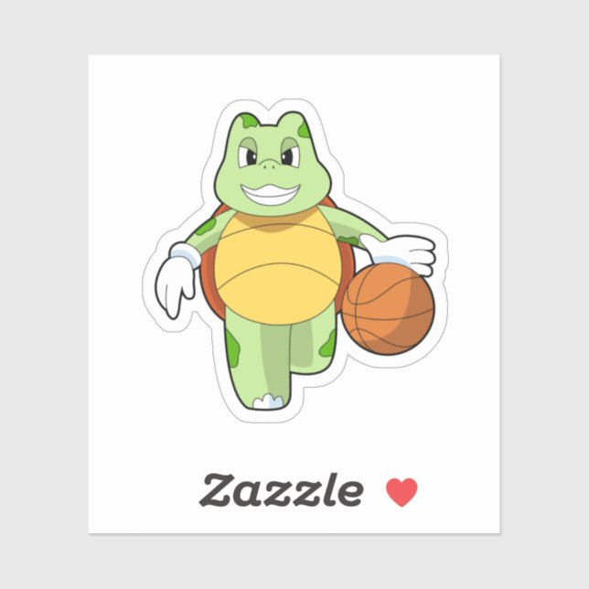 Turtle as Basketball player with Basketball.PNG (Sheet)
