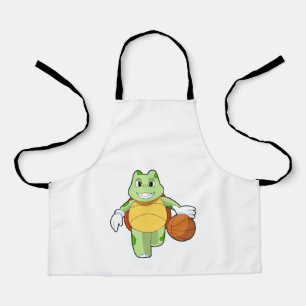 Turtle as Basketball player with Basketball.PNG Apron