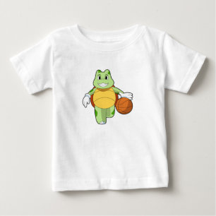 Turtle as Basketball player with Basketball.PNG Baby T-Shirt