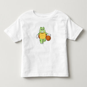 Turtle as Basketball player with Basketball.PNG Toddler T-Shirt