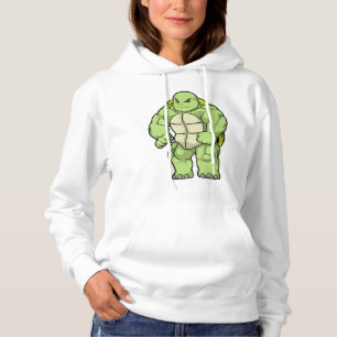 Turtle as Bodybuilder with Six pack Hoodie