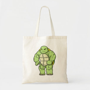 Turtle as Bodybuilder with Six pack Tote Bag