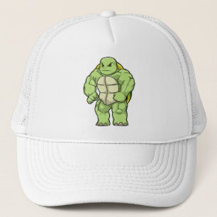Turtle as Bodybuilder with Six pack Trucker Hat