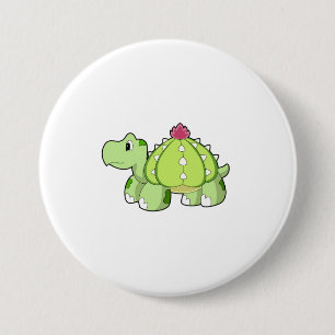 Turtle as Cactus 7.5 Cm Round Badge