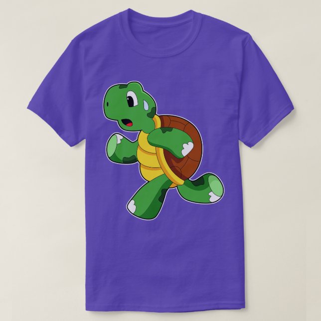 Turtle as Jogger at Running T-Shirt (Design Front)