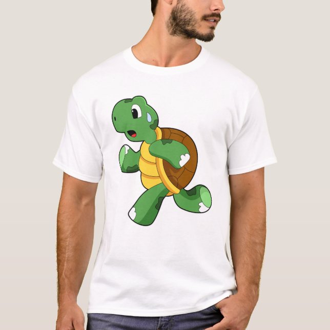 Turtle as Jogger at Running T-Shirt (Front)