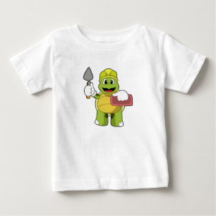 Turtle as Mason with Stone Baby T-Shirt