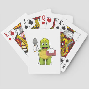 Turtle as Mason with Stone Playing Cards