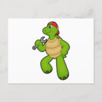 Turtle as Mechanic with Wrench & Cap