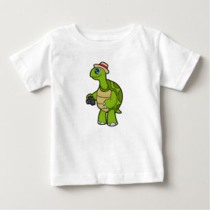 Turtle as Photographer with Camera Baby T-Shirt