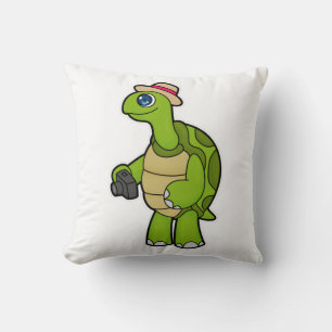 Turtle as Photographer with Camera Cushion
