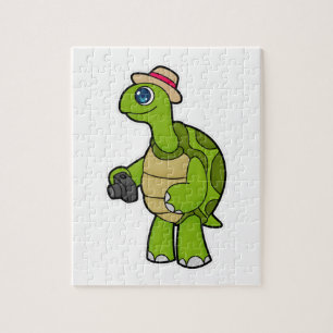 Turtle as Photographer with Camera Jigsaw Puzzle