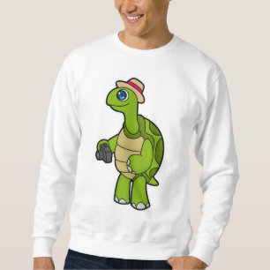 Turtle as Photographer with Camera Sweatshirt