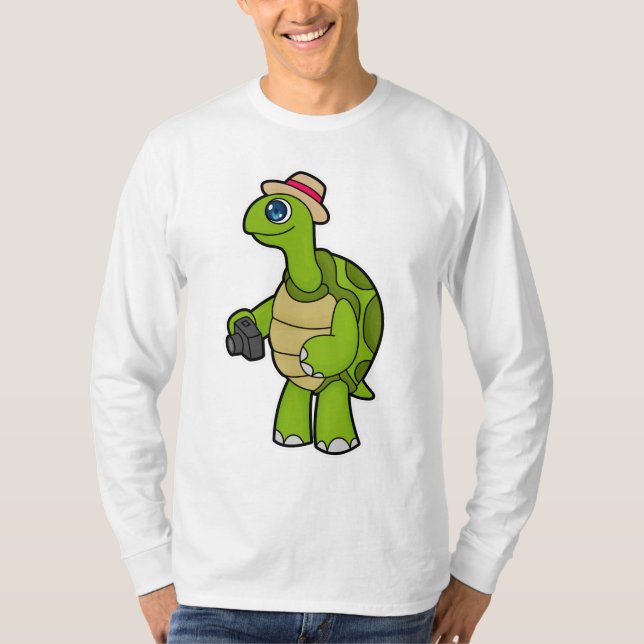 Turtle as Photographer with Camera T-Shirt (Front)
