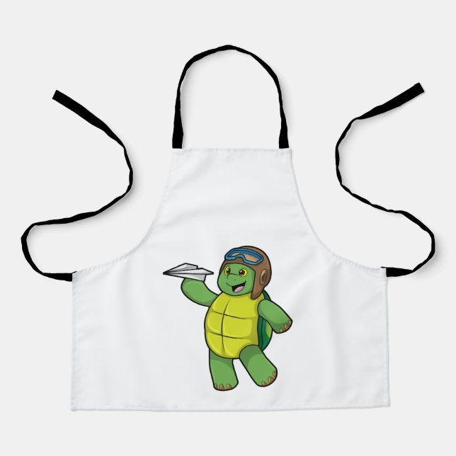Turtle as Pilot with Paper plane Apron (Front)