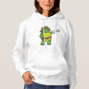 Turtle as Pirate with Hooked hand & Eye patch Hoodie
