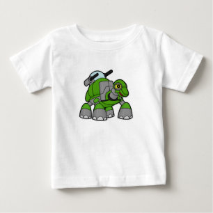 Turtle as Robot with Cannons Baby T-Shirt