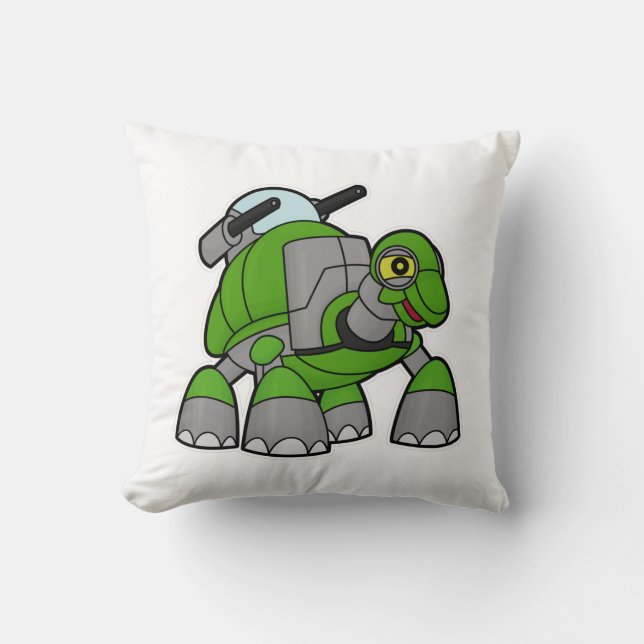 Turtle as Robot with Cannons Cushion (Front)
