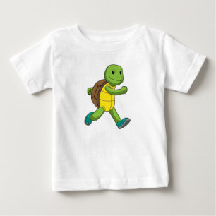 Turtle as Runner at Running Baby T-Shirt