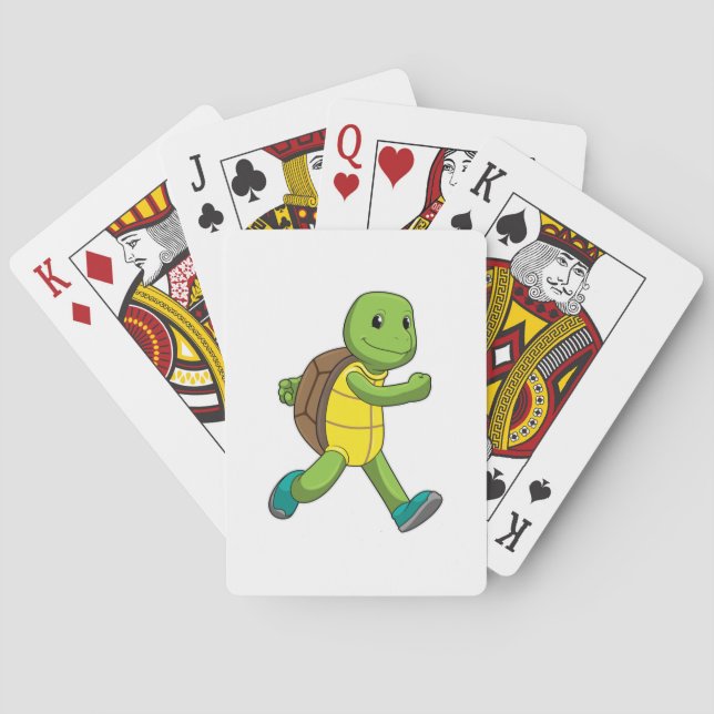 Turtle as Runner at Running Playing Cards (Back)