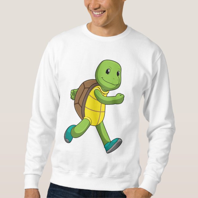 Turtle as Runner at Running Sweatshirt (Front)