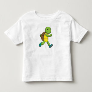 Turtle as Runner at Running Toddler T-Shirt