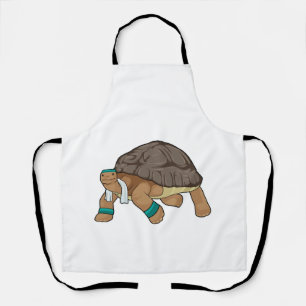 Turtle As Runner With Towel Apron