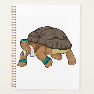 Turtle As Runner With Towel Planner