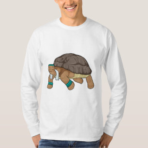 Turtle as Runner with Towel T-Shirt