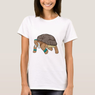 Turtle as Runner with Towel T-Shirt